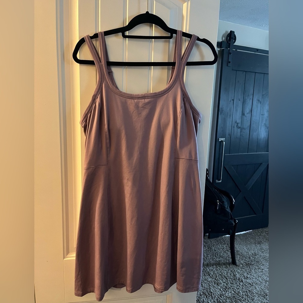 All in Motion Mauve tennis dress built in shorts & bra w/ removable pads, Large